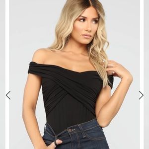 Fashion Nova off the shoulder bodysuit
